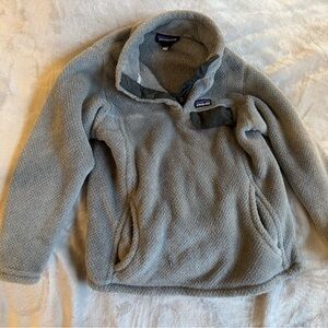 Patagonia fleece light gray pullover
